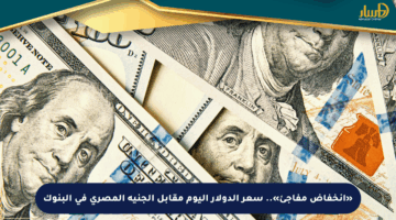 «انخفاض مفاجئ».. سعر الدولار اليوم مقابل الجنيه المصري في البنوك